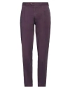 Martin Caldwell Man Pants Dark Purple Size 36 Cotton, Elastane In Purple