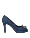 Martin Clay Woman Pumps Blue Size 5 Textile Fibers