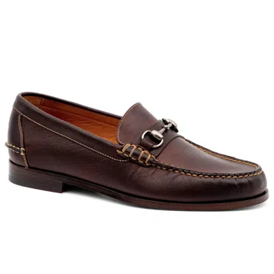 Martin Dingman All American Loafer Men Brown Horse Bit Thong Shoes Zogg3411