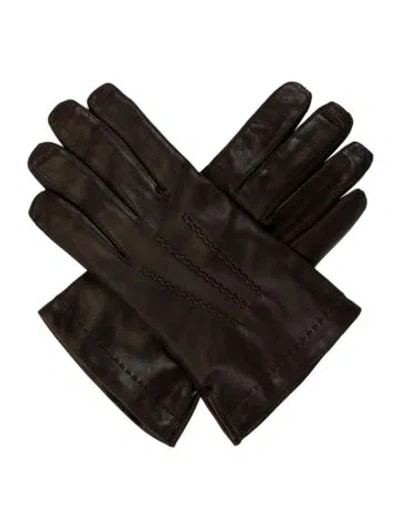 Pre-owned Martin Dingman Brown Leather Gloves