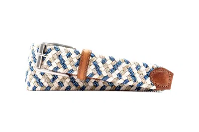 Martin Dingman Como Braided Belt In Ocean Multi