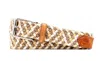 Martin Dingman Como Italian Braided Belt In Sand/khaki Linen In Multi