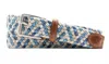 Martin Dingman Como Italian Braided Belt In Tropical Blue Mutli In Multi