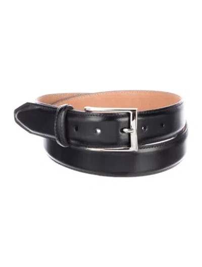 Pre-owned Martin Dingman Leather Belt In Black