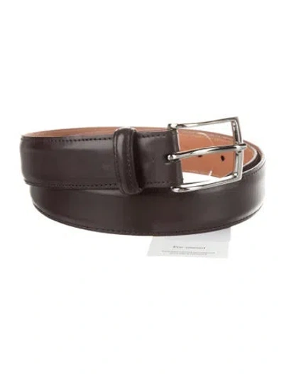 Pre-owned Martin Dingman Leather Belt In Black