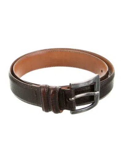 Pre-owned Martin Dingman Leather Belt In Brown