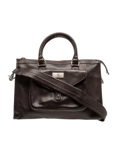 Pre-owned Martin Dingman Leather Messenger Bag In Brown