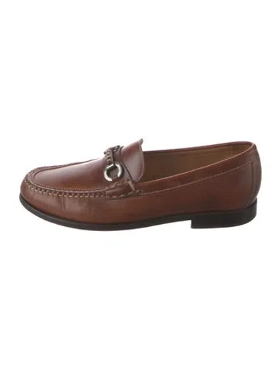 Pre-owned Martin Dingman Leather Monk Straps In Brown