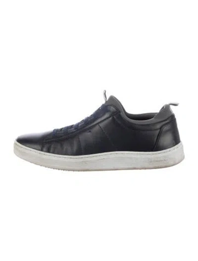 Pre-owned Martin Dingman Leather Sneakers In Blue