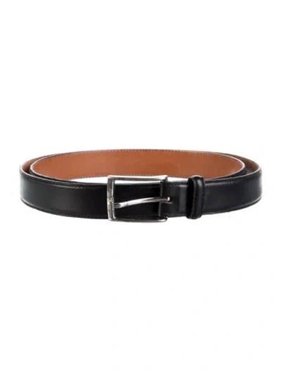 Pre-owned Martin Dingman Leather Waist Belt In Black