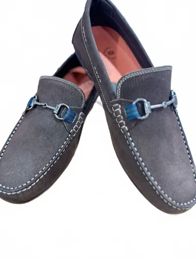 Martin Dingman Men's Bermuda Nubuck Horse Bit Loafer In Cafe In Sand