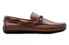 Martin Dingman Men's Bermuda Pebble Grain Braided Bit Loafers In Bourbon In Brown