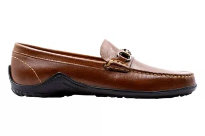 Martin Dingman Men's Bill Water Buffalo Horse Bit Leather Loafers In Burnt Cedar In Multi