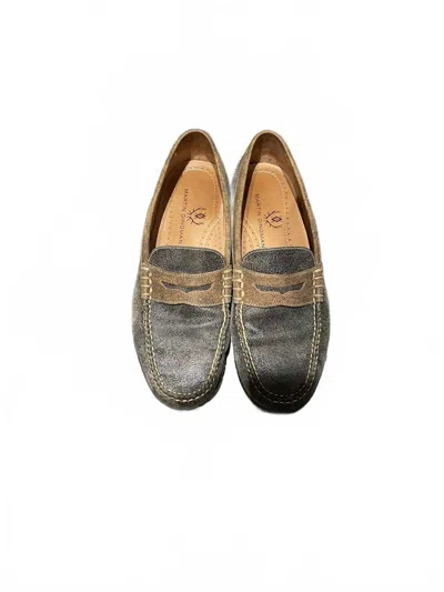 Martin Dingman Men's Bill Water Repellent Penny Loafers In Camo In Blue