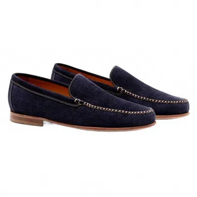 Martin Dingman Men's Country Club Venetian Loafers In Navy In Multi