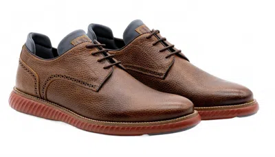 Martin Dingman Men's Countryair Pebble Grain Leather Plain Toe Oxfords In Oak In Brown