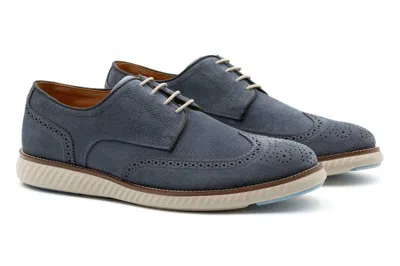 Martin Dingman Men's Countryaire Suede Wingtip Dress Shoe In Marine In Blue