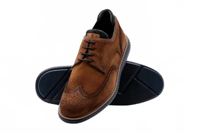 Martin Dingman Men's Countryaire Suede Wingtip Shoes In French Roast In Multi