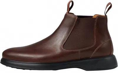 Martin Dingman Men's Windsor Saddle Leather Chelsea Boots In Chocolate In Gold