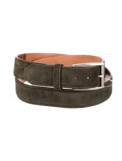Pre-owned Martin Dingman Nubuck Belt In Green