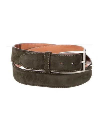 Pre-owned Martin Dingman Nubuck Belt In Green