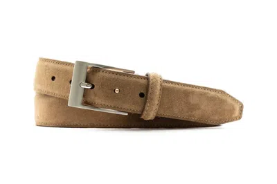 Martin Dingman Royal Suede Belt In Cappuccino In Brown