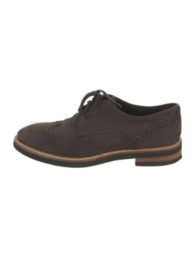 Pre-owned Martin Dingman Suede Brogues In Brown
