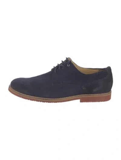 Pre-owned Martin Dingman Suede Derby Shoes In Blue