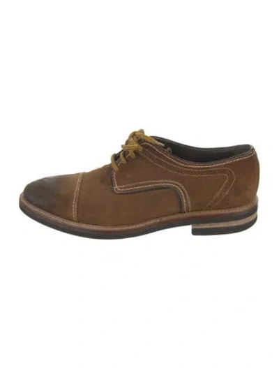 Pre-owned Martin Dingman Suede Derby Shoes In Brown
