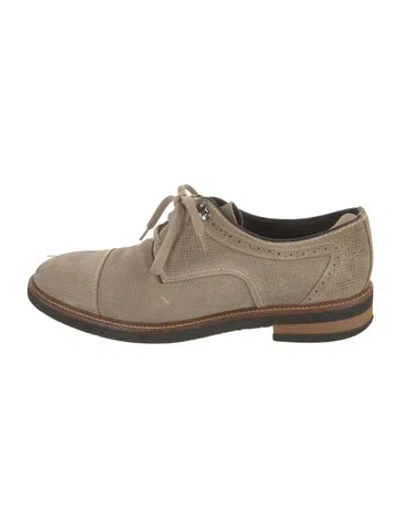 Pre-owned Martin Dingman Suede Derby Shoes In Neutral