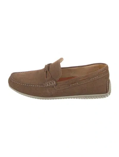 Pre-owned Martin Dingman Suede Drivers In Brown