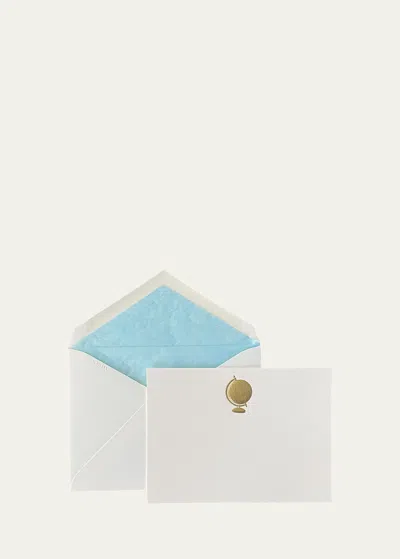Martin Frampton Globe Stationery Set, 12 Cards & Envelopes In Multi