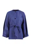Martin Grant Balloon-sleeve Stretch-cotton Jacket In Blue