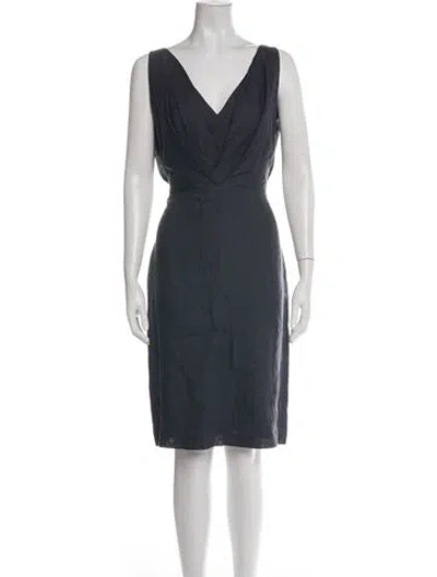 Pre-owned Martin Grant Bamboo Knee-length Dress In Gray