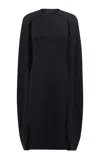 Martin Grant Cape Dress In Blue