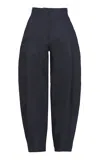 Martin Grant Carrot Cotton Pants In Dark Grey