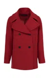 Martin Grant Cashmere Peacoat In Red
