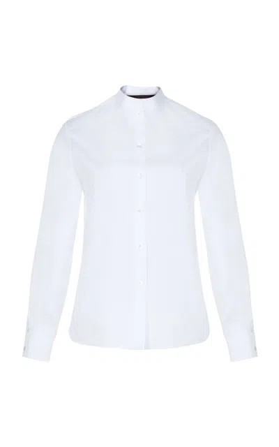 Martin Grant Classic Cut Cotton Top In White