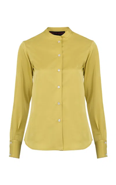 Martin Grant Classic Cut Wool Top In Yellow
