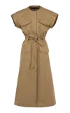 Martin Grant Cotton Safari Dress In Nude