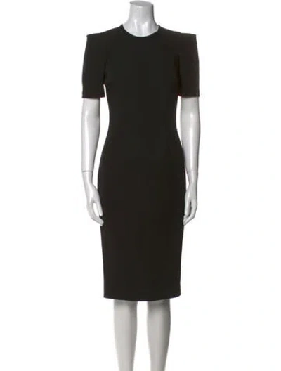 Pre-owned Martin Grant Crew Neck Knee-length Dress In Black
