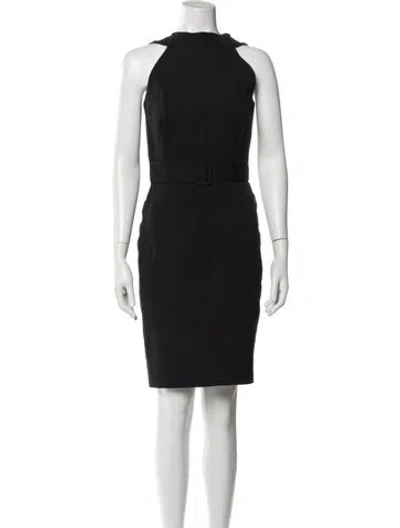 Pre-owned Martin Grant Crew Neck Knee-length Dress In Black