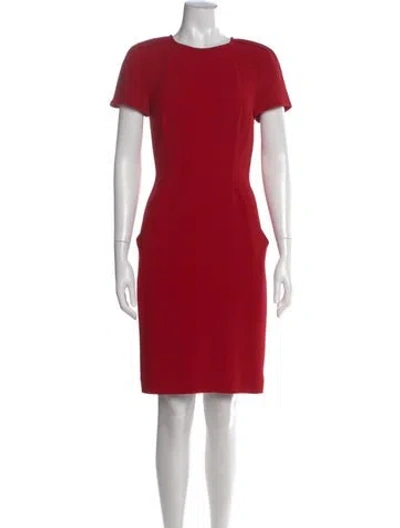 Pre-owned Martin Grant Crew Neck Knee-length Dress In Red