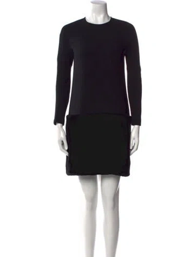 Pre-owned Martin Grant Crew Neck Mini Dress In Black