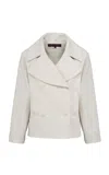 Martin Grant Double-breasted Silk Jacket In White