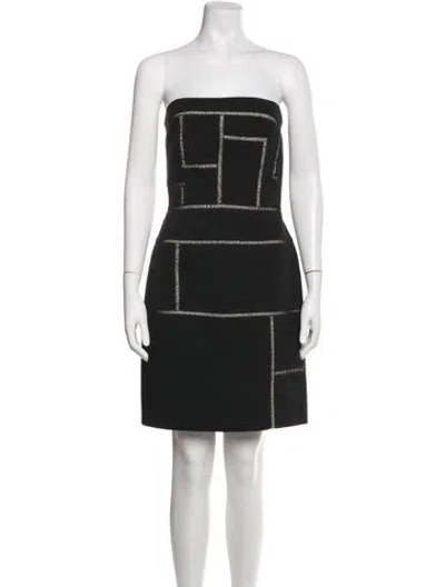 Pre-owned Martin Grant Graphic Print Mini Dress In Black