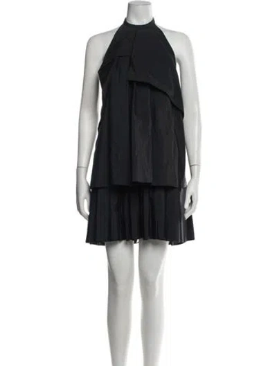 Pre-owned Martin Grant Halterneck Mini Dress In Black