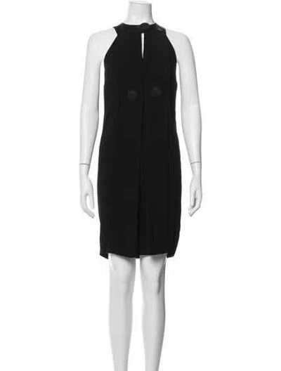 Pre-owned Martin Grant Halterneck Mini Dress In Black/blue