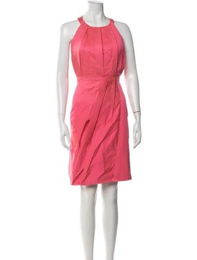 Pre-owned Martin Grant Halterneck Mini Dress In Pink
