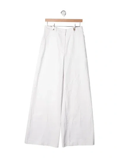 Pre-owned Martin Grant High-rise Wide Leg Jeans In Neutrals